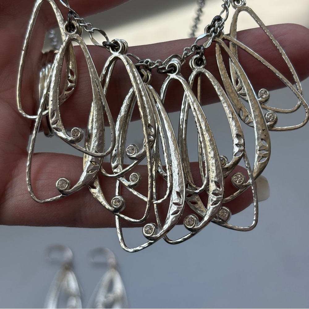 Brighton Second Nature Butterfly Wings Necklace‎ Earrings Set Swarovski Crystal - Picture 5 of 7